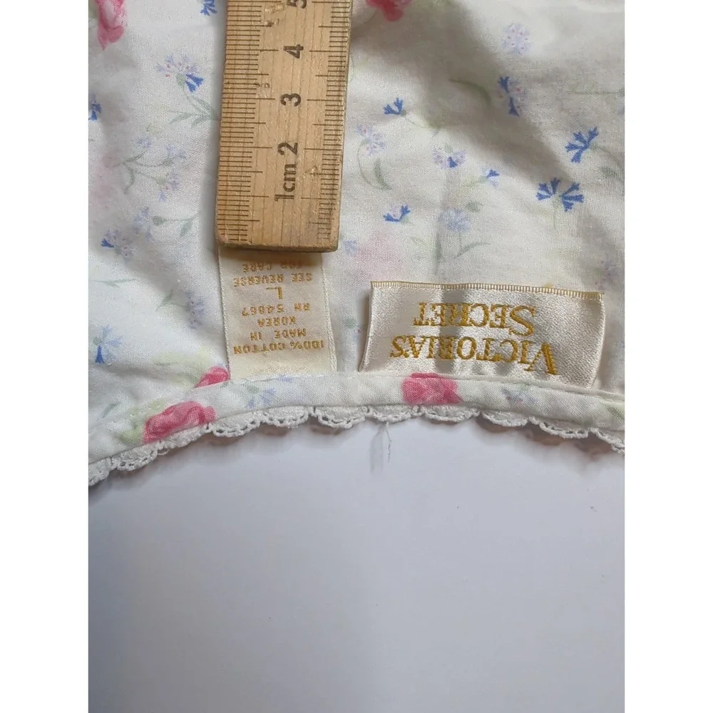 VTG Victoria's Secret Gold Label Cotton Floral Nightgown Cottagecore Prairie L